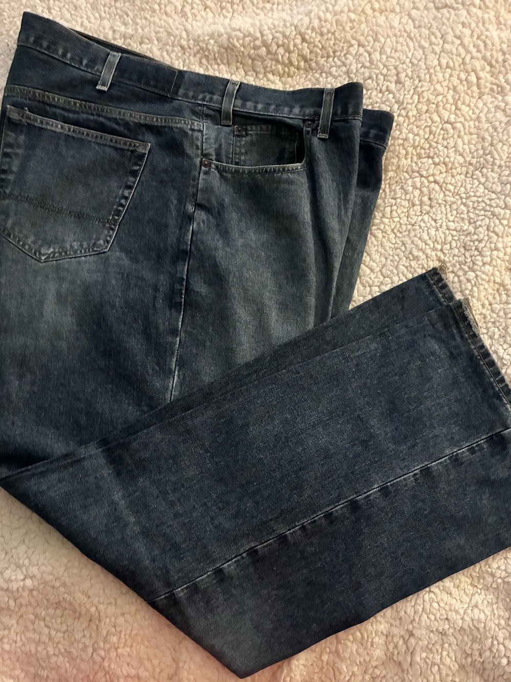 Vintage Old Navy Men's Dark Blue Straight Jeans